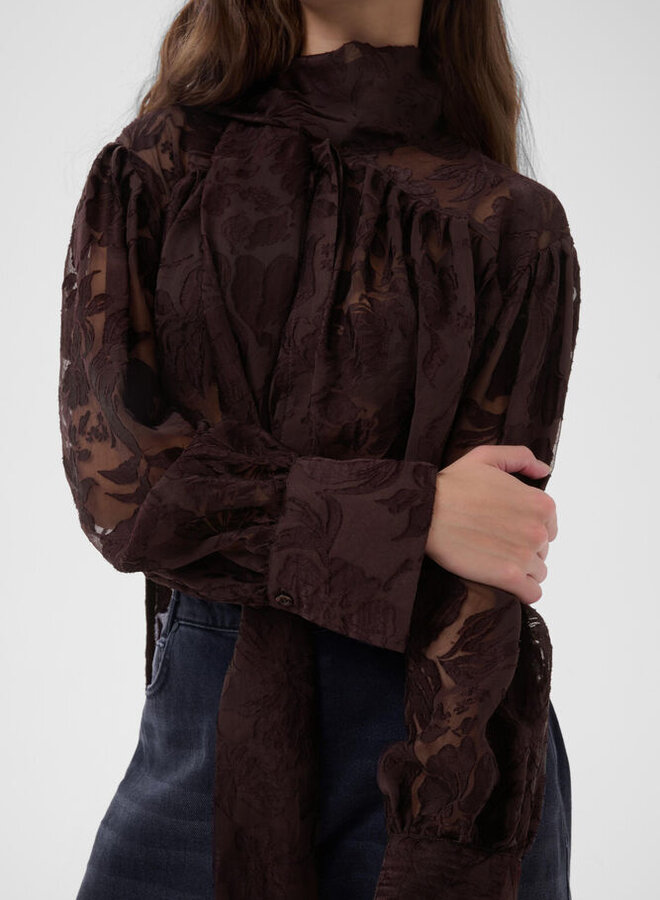 MEW enya blouse chocolate plum