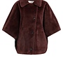 YAYA  reversible jas van immitatiebont chocolate red
