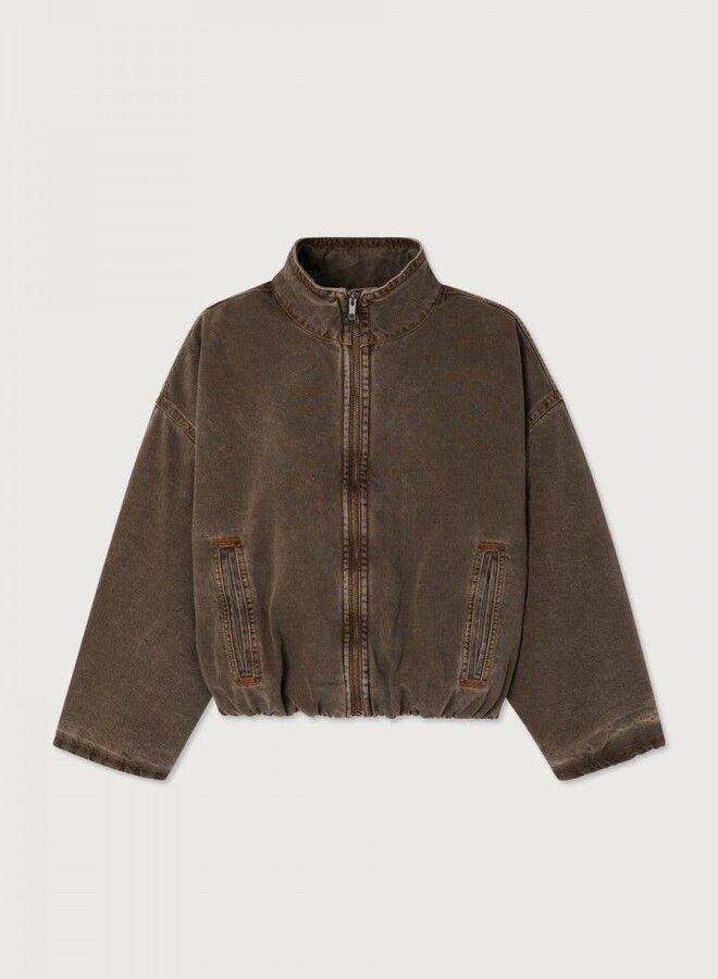 American V. osh17b denim bomber stone brown