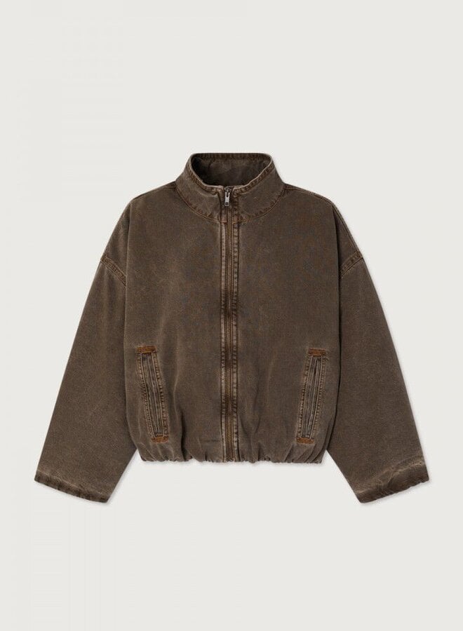 American V. osh17b denim bomber stone brown