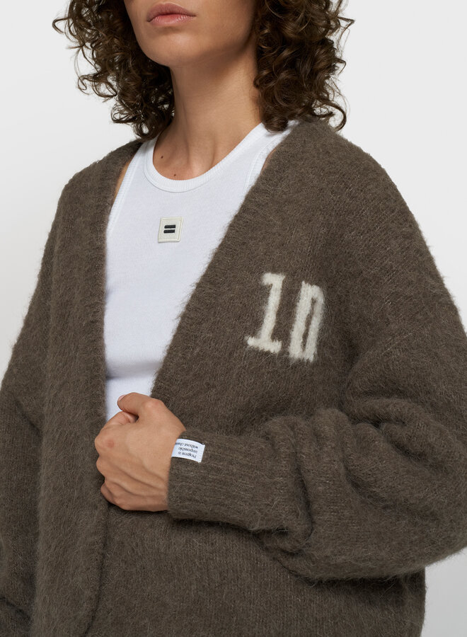 10days hairy knit cardigan portobello
