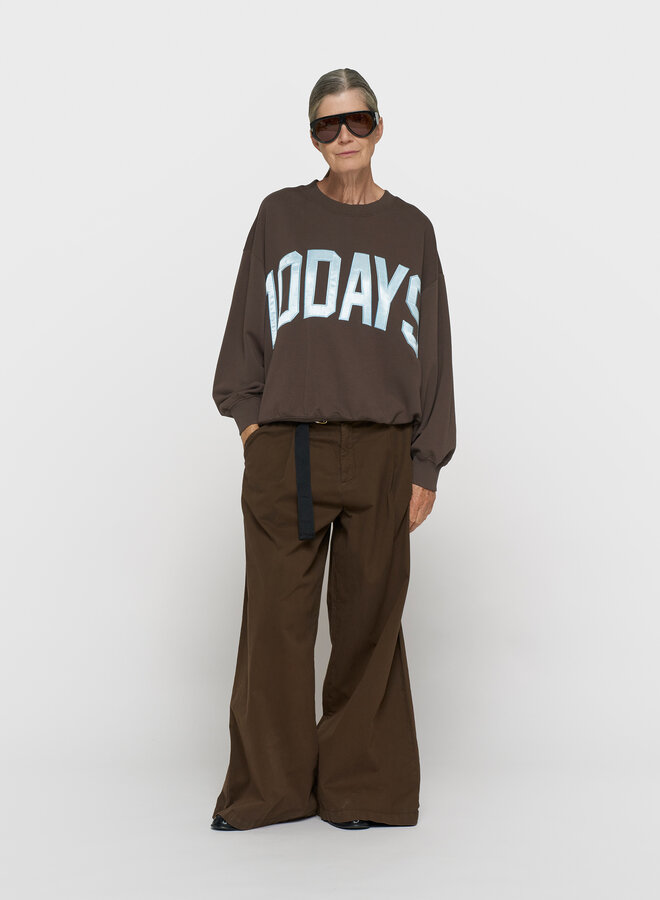 10days baseball sweater light shitake