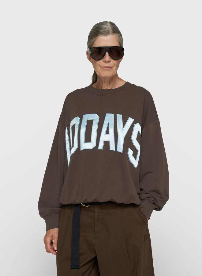 10days baseball sweater light shitake