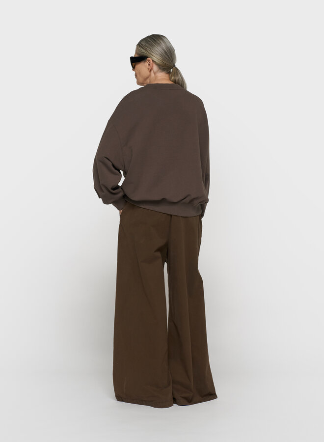 10days baseball sweater light shitake