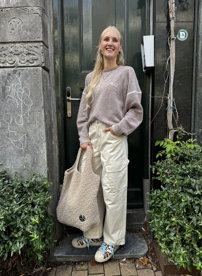 American Vintage dam18 trui noisette