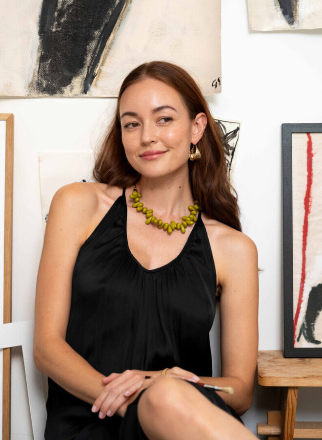 Ellen beekmans drops ketting olijf