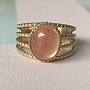 Ellen beekmans 4 delige ring met ovale steen apricot