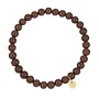 Ellen beekmans armbandje met gemstone balletjes bruin