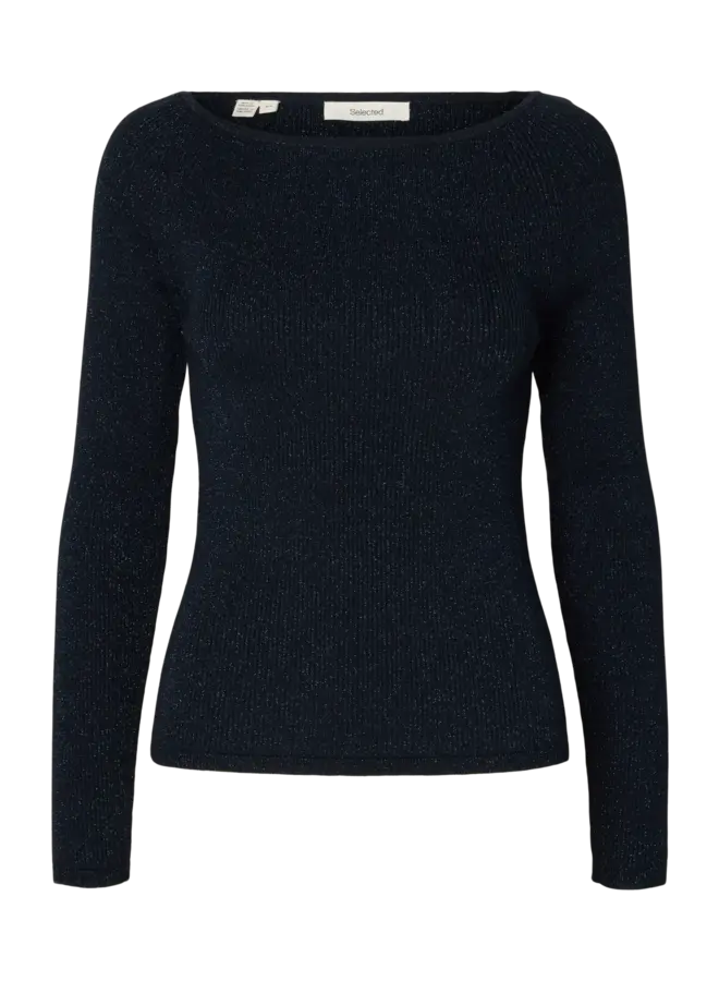 SF lura knit boat neck dark saphire