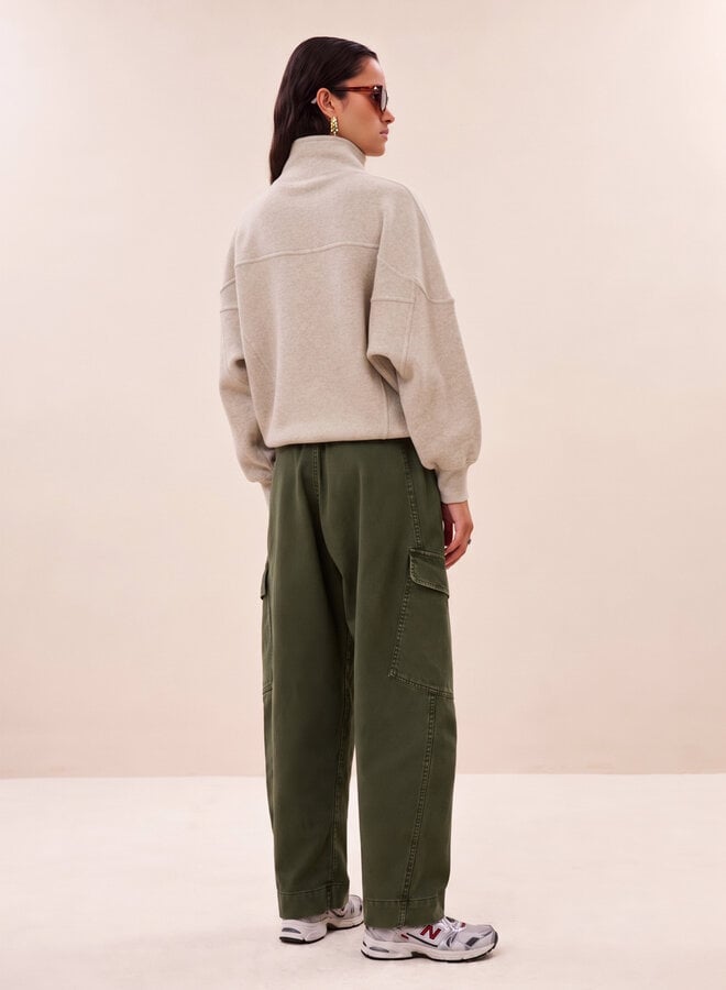 By Bar matcha twill pants dark olive