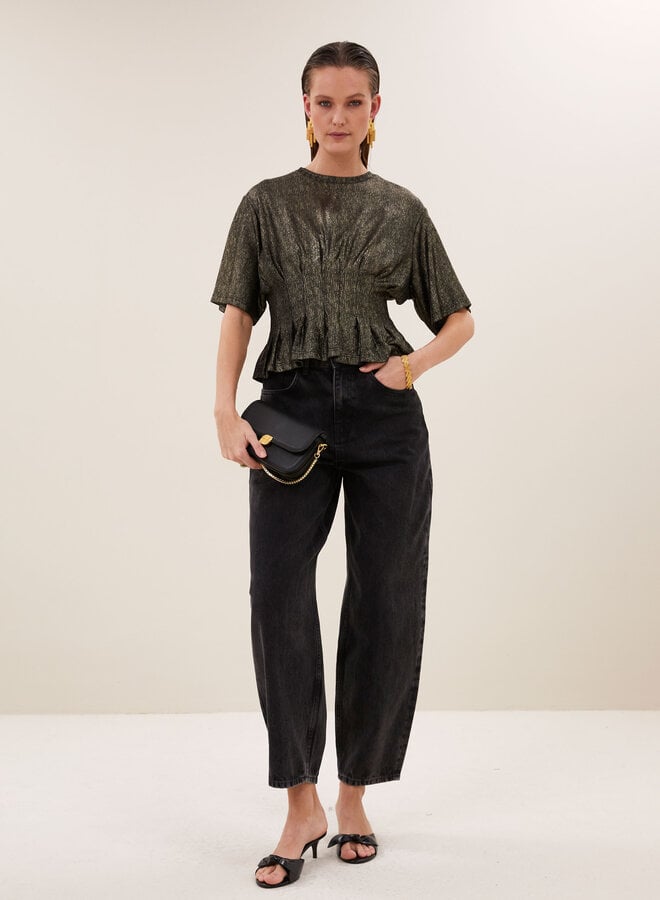 By Bar diva metallic top gold