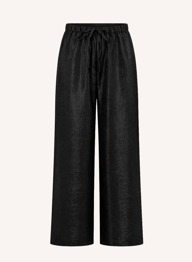 By Bar pelle metallic pants black