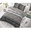 Dreamhouse Dekbedovertrek - Morning - Tekst - 100% Katoen - Met knoopsluiting, incl. kussenslopen - Taupe