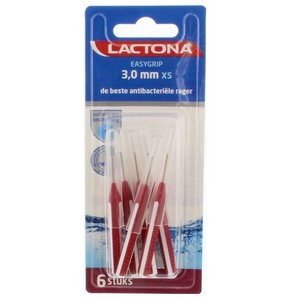 Lactona Lactona Easygrip XS 3mm rood - 6st Lactona Lactona Easygrip XS 3mm rood - 6st