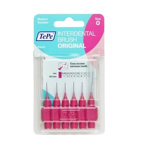 TePe TePe Interdentale ragers origineel roze 0,4mm - 6st TePe TePe Interdentale ragers origineel roze 0,4mm - 6st