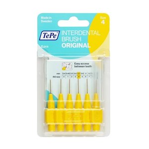 TePe TePe Interdentale ragers origineel geel 0,7mm - 6st TePe TePe Interdentale ragers origineel geel 0,7mm - 6st