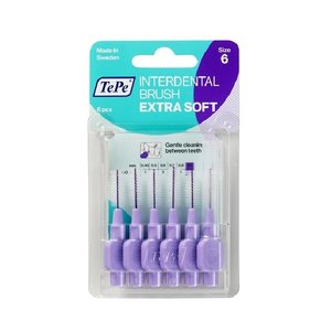 TePe TePe Interdentale ragers extra soft lichtlila 1,1mm - 6st TePe TePe Interdentale ragers extra soft lichtlila 1,1mm - 6st