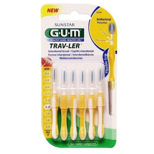 GUM GUM Trav-ler ragers 1,3 mm geel - 6st