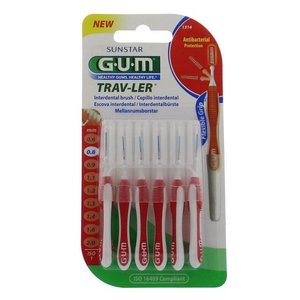 GUM GUM Trav-ler ragers 0,8 mm rood - 6st