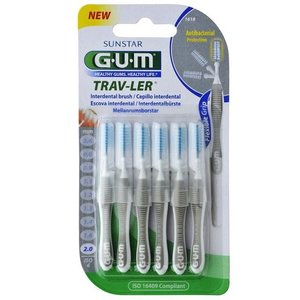 GUM GUM Trav-ler ragers 2,0 mm grijs - 6st