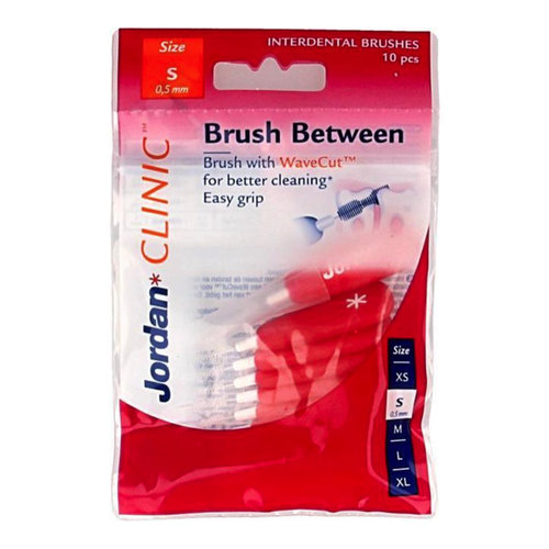 Jordan Jordan Clinic Brush Between Ragers S 0,5mm - 10st Jordan Jordan Clinic Brush Between Ragers S 0,5mm - 10st