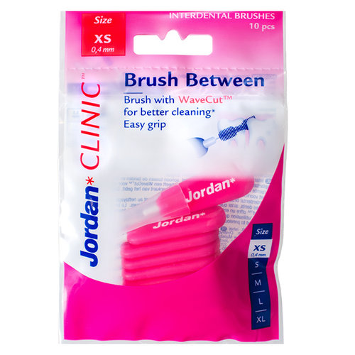 Jordan Jordan Clinic Brush Between Ragers XS 0,4mm - 10st Jordan Jordan Clinic Brush Between Ragers XS 0,4mm - 10st