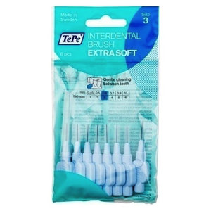 TePe TePe Interdentale ragers extra soft lichtblauw 0,6mm - 8st TePe TePe Interdentale ragers extra soft lichtblauw 0,6mm - 8st