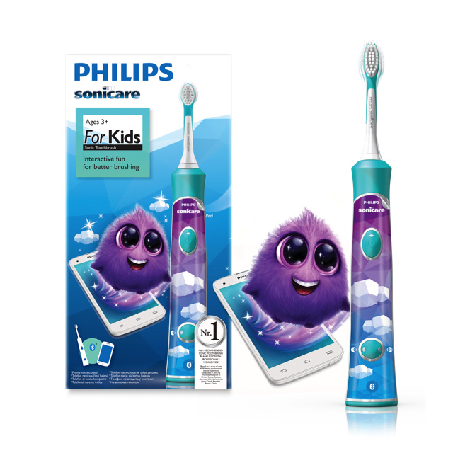 Philips Sonicare For Kids elek tandenborstel blauw HX6321/03 - 1st -  deonlinetandarts.nl