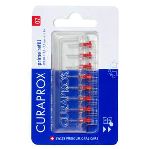 Curaprox  Curaprox CPS 07 ragers 2,5mm rood Prime Start navulling - 8st Curaprox  Curaprox CPS 07 ragers 2,5mm rood Prime Start navulling - 8st