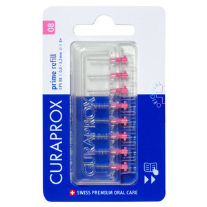 Curaprox  Curaprox CPS 08 ragers 3,2mm roze Prime Start navulling - 8st Curaprox  Curaprox CPS 08 ragers 3,2mm roze Prime Start navulling - 8st