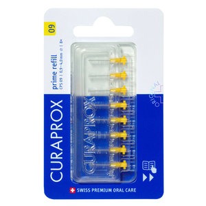 Curaprox  Curaprox CPS 09 ragers 4mm geel Prime Start navulling - 8st Curaprox  Curaprox CPS 09 ragers 4mm geel Prime Start navulling - 8st