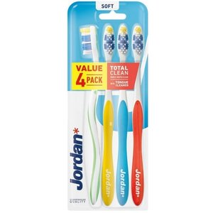Jordan Jordan Total clean Tandenborstel soft - 4st Jordan Jordan Total clean Tandenborstel soft - 4st