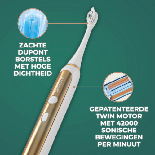 SMOOVV SMOOVV Sense elektrische tandenborstel white and gold - 1st