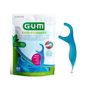GUM GUM Floss easy flossers mint - 50st