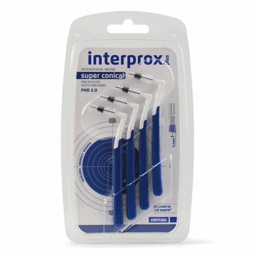 Interprox Interprox Plus Ragers Super Conical Donkerblauw PHD 2.0 - 4st Interprox Interprox Plus Ragers Super Conical Donkerblauw PHD 2.0 - 4st