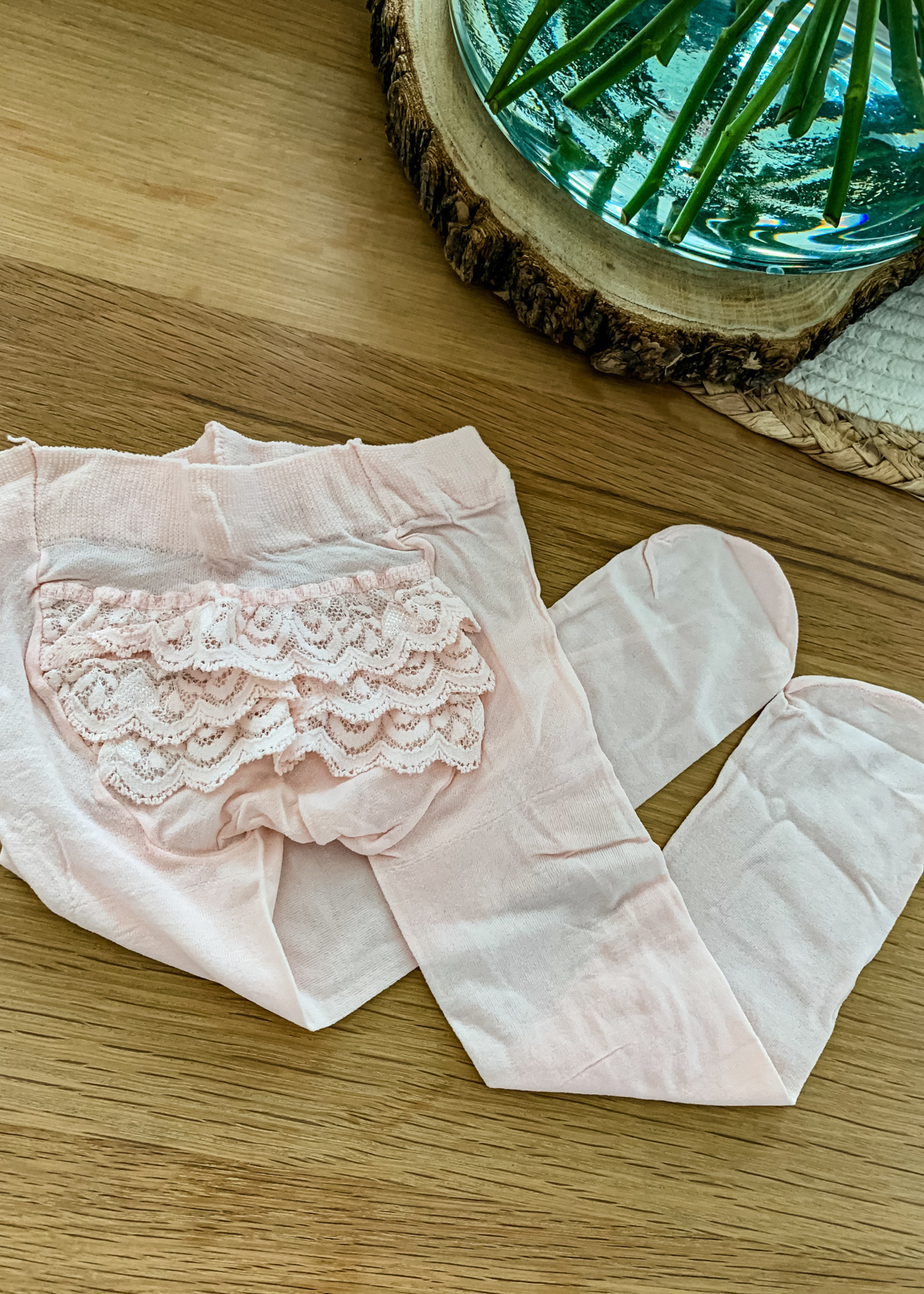 CARLOMAGNO CARLOMAGNO | Kousenbroekje met franjes roze