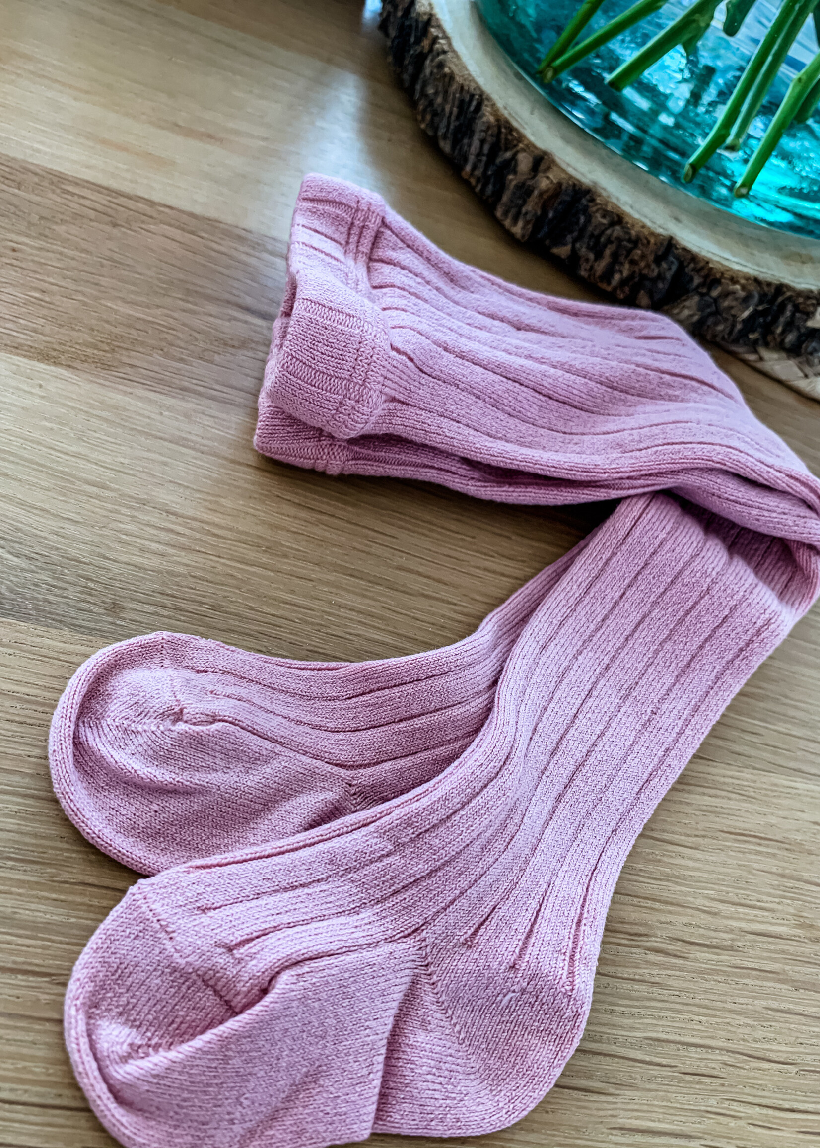CARLOMAGNO CARLOMAGNO | Newborn kousenbroekje geribbeld oudroze