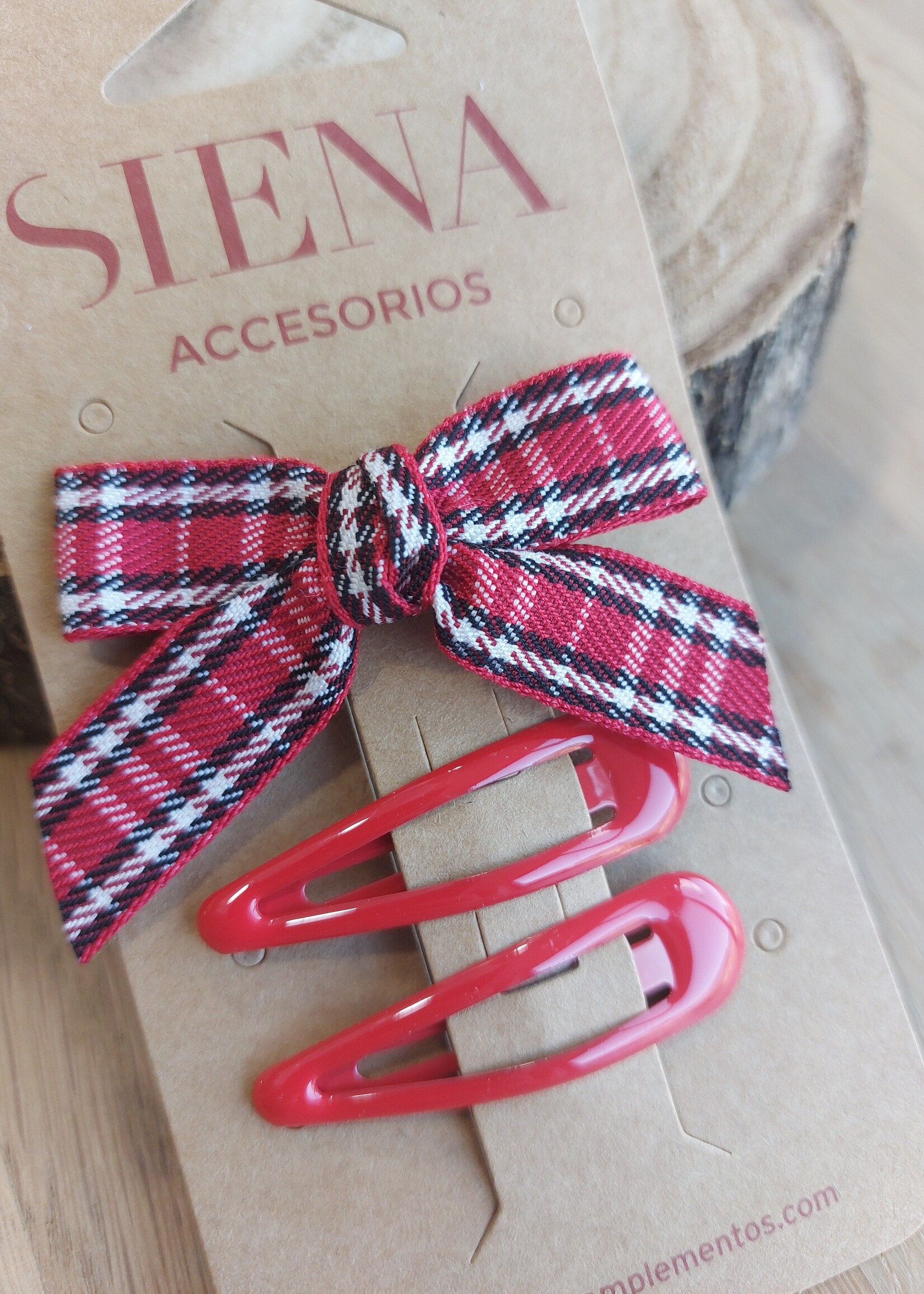 SIENA SIENA | Haarspeldjes rood tartan