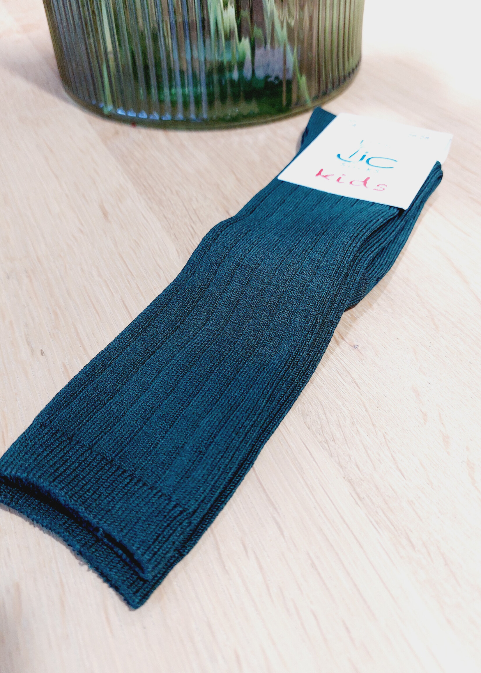 JC CASTELLA | Ribbed donkergroene kniekousjes