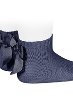 CONDOR CONDOR | Enkelkousje blauw strik achterzijde