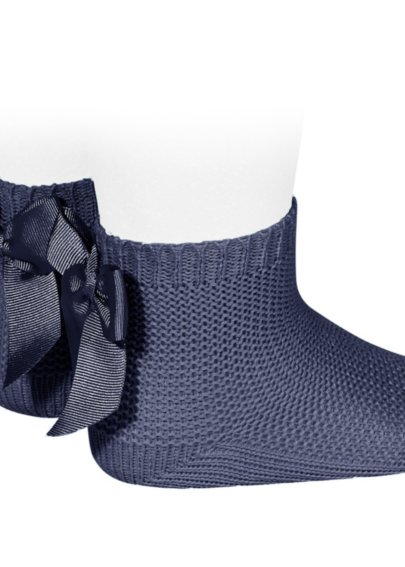 CONDOR CONDOR | Enkelkousje blauw strik achterzijde