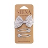 SIENA SIENA | Setje haarspeldjes vichy grijs SIENA SIENA | Setje haarspeldjes vichy grijs