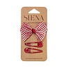 SIENA SIENA | Setje haarspeldjes vichy rood SIENA SIENA | Setje haarspeldjes vichy rood