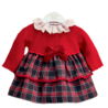 VALENTINA BEBES VALENTINA | Klassiek kerstjurkje velvet strikje VALENTINA BEBES VALENTINA | Klassiek kerstjurkje velvet strikje