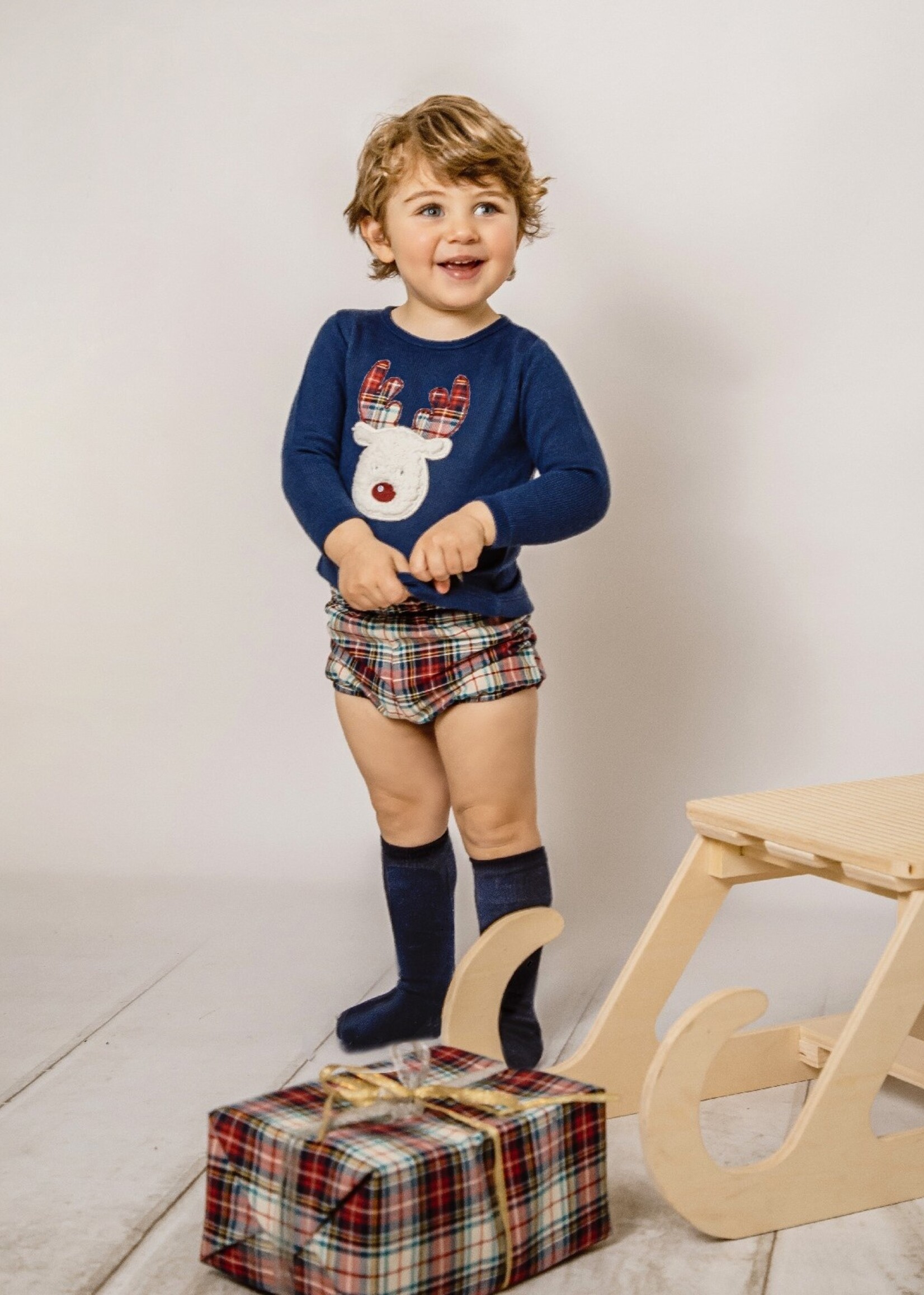 CALAMARO  CALAMARO | Kerstoutfit blauw rendier