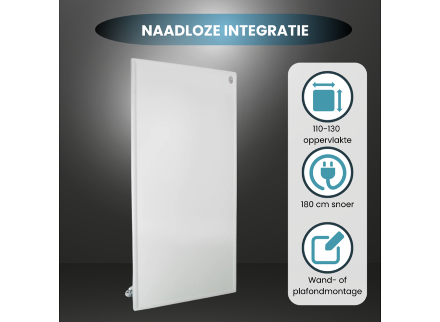 Wifi infraroodpaneel met led verlichting 63x128 cm 840Watt