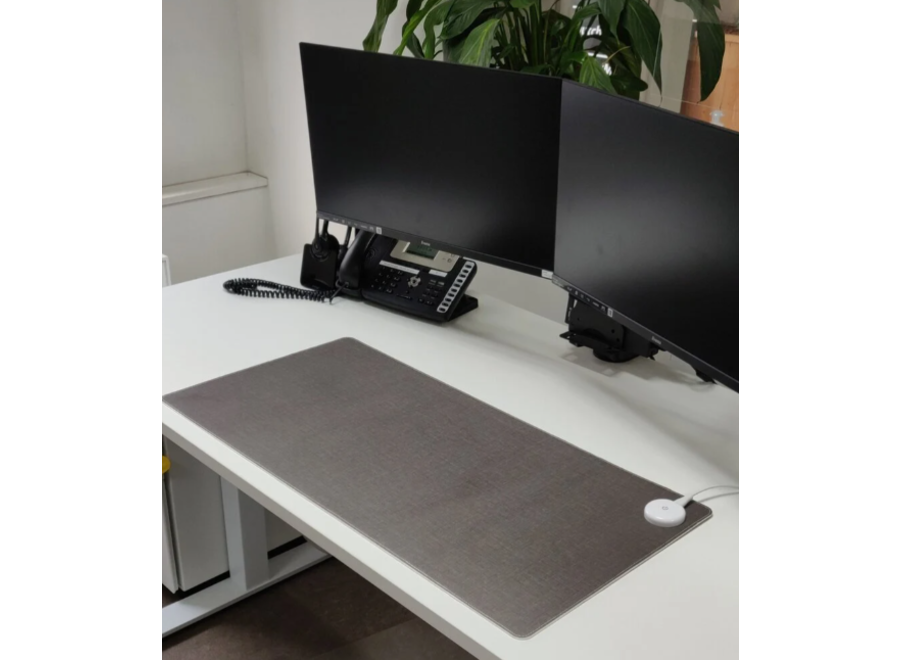 Verwarmde infrarood bureaulegger (80 x 40 cm) - Grijs