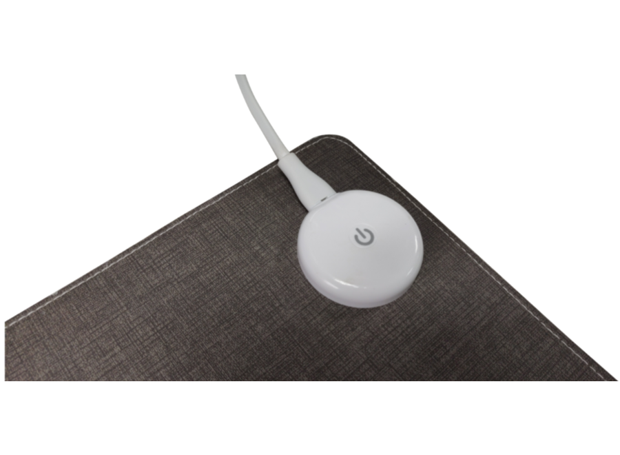 Verwarmde infrarood bureaulegger (80 x 40 cm) - Grijs