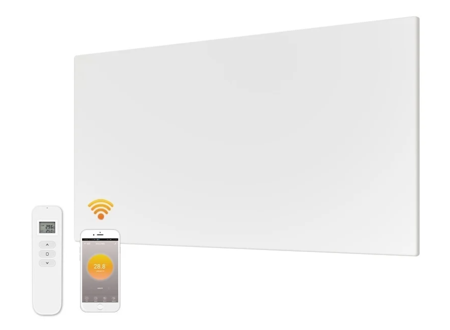 QH-FR Serie infraroodpaneel 75 x 119 cm - 900Watt compleet met wifi en thermostaat