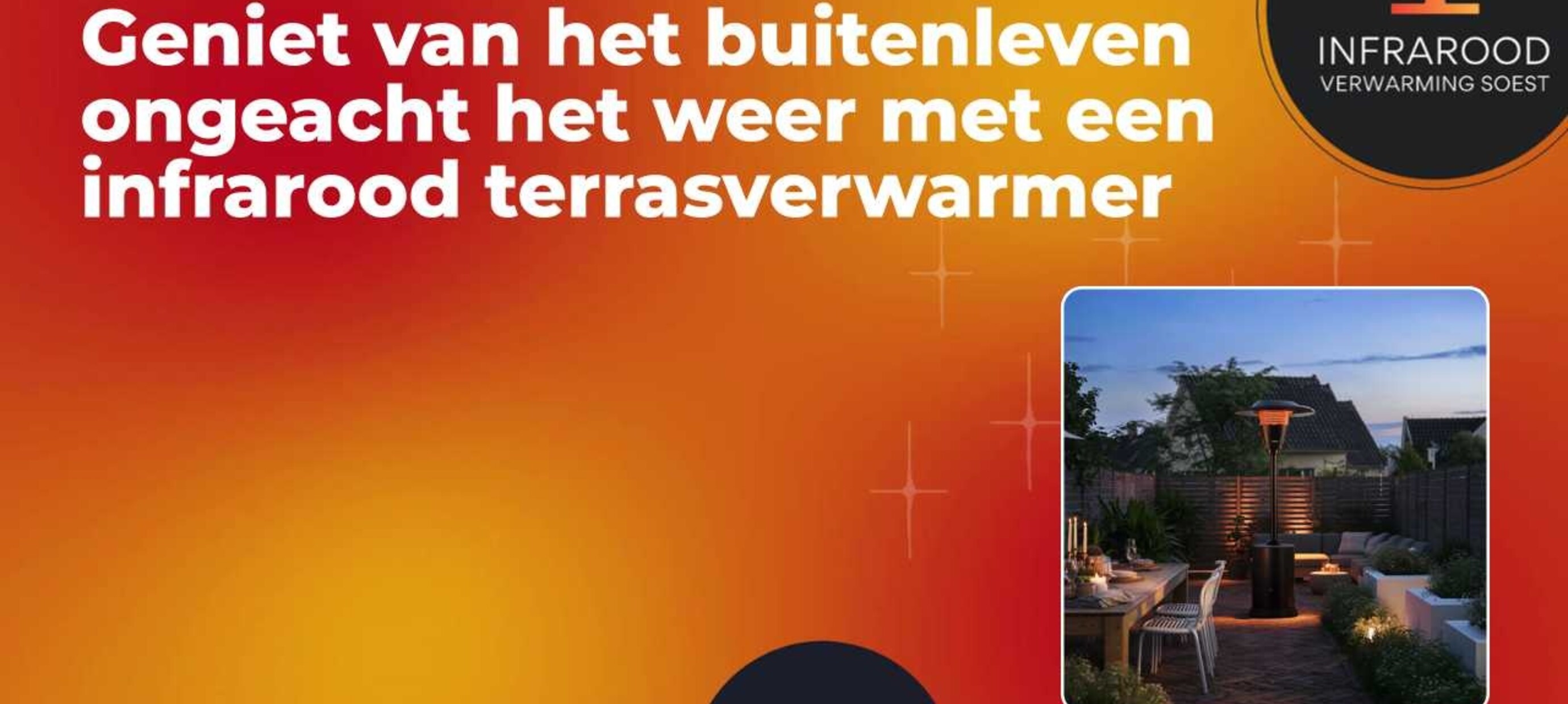 Geniet van het buitenleven ongeacht het weer met een infrarood terrasverwarmer